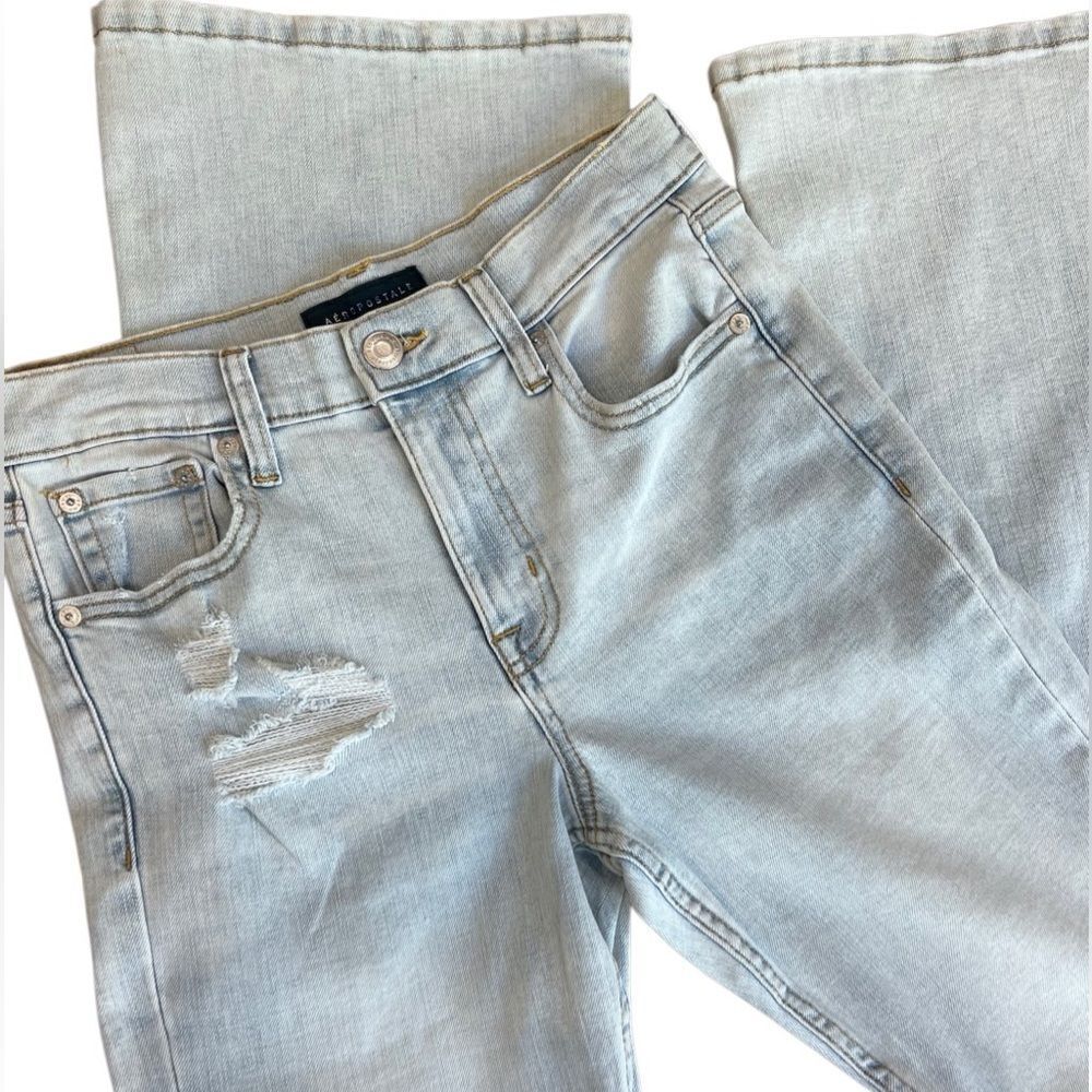 Aeropostale high rise flare Distressed Women's Jeans Size 8
